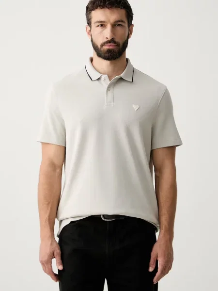Tricou polo Guess bej