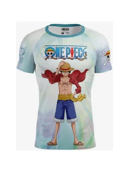 Koszulka damska Otso One Piece Fishman Luffy And The Crew krótki rękaw biało niebieski S biała