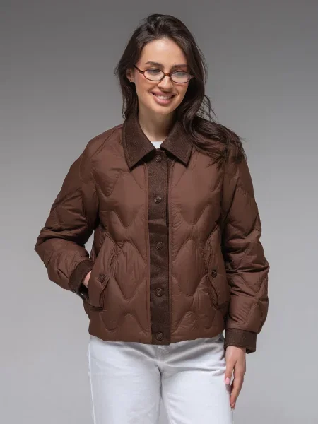 Демісезонна куртка VIVA WEAR коричневий