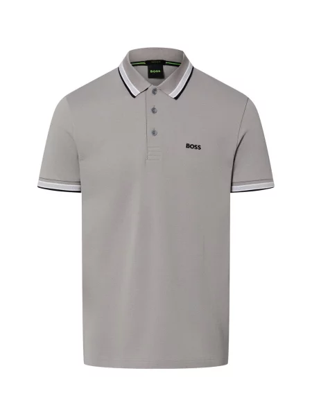 BOSS Green koszulka polo Paddy Mężczyźni jednolity M szary