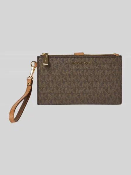Portfel Michael Michael Kors biznesowy z logo brązowy