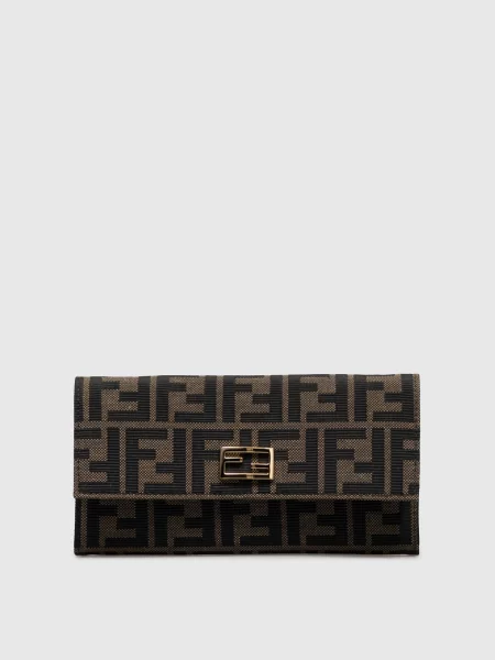 Клатч Continental Tube у візерунок Fendi коричневий