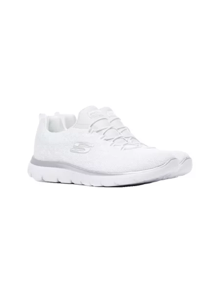 Pantofi Skechers cu model leopard alb