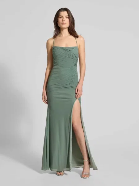 Sukienka wieczorowa z rozporkiem Luxuar Fashion