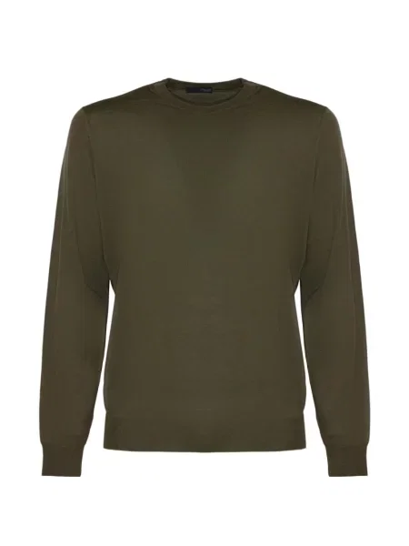 Pulover Drumohr tricotate cu decolteu rotund verde