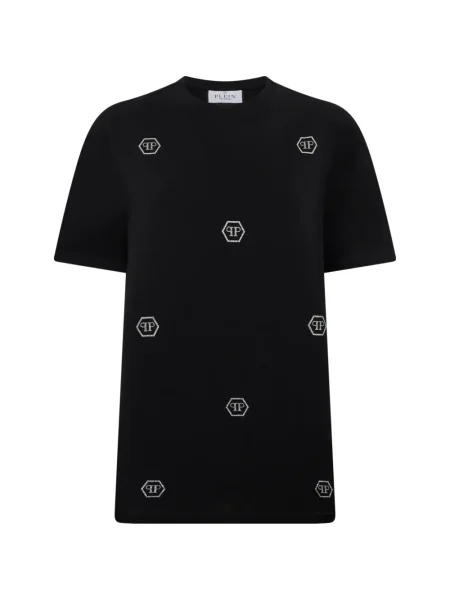Tricou Philipp Plein de cristal negru