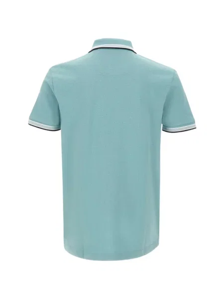 Tricou polo Boss cu dungi verde