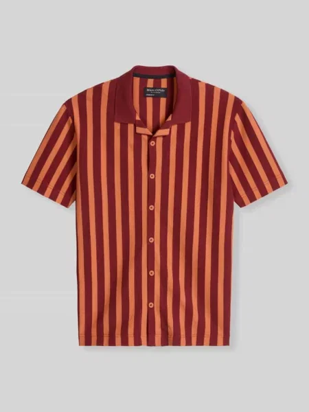 Koszula casualowa o kroju regular fit z czystej bawełny Marc O'polo czerwona