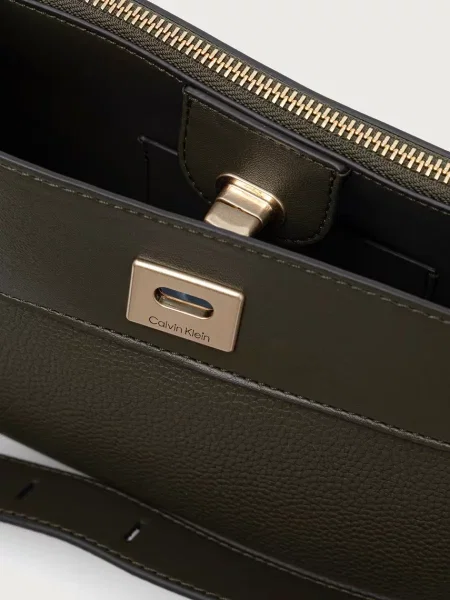 Calvin Klein Táska Mix Media Shoulder Bag Sötétzöld zöld