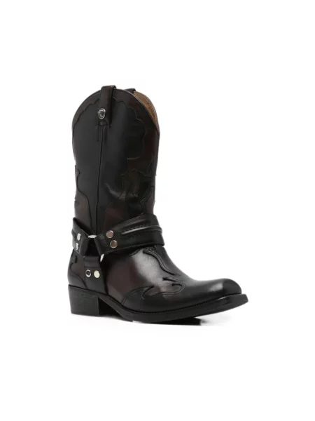Botki Versace skórzane czarne
