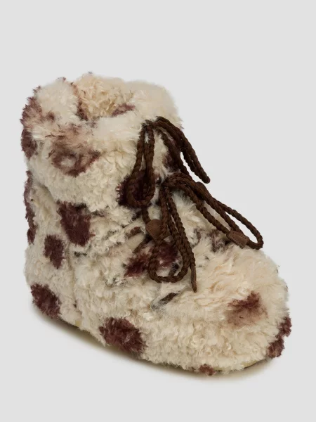 Moon Boot śniegowce MB ICON LOW CURLY beżowy białe