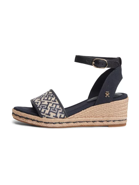 TOMMY HILFIGER Sandale cu baretă / bleumarin / albastru deschis bej