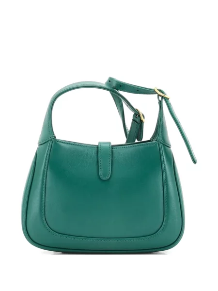 Kožená mini hobo taška Gucci Pre-owned zelená