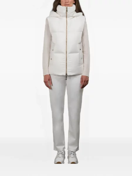 Kamizelka Moorer z kapturem biała