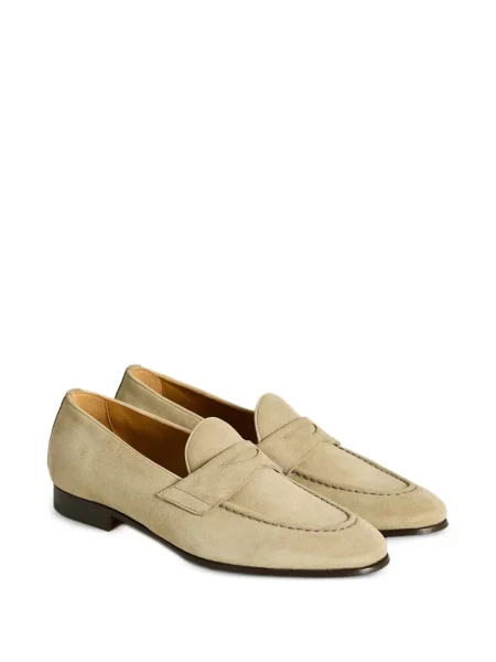 Pantofi loafer Kiton din piele de căprioară