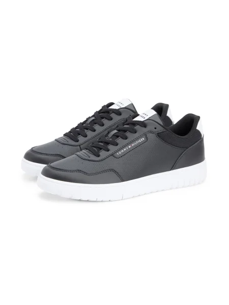 Sneakerși Tommy Hilfiger din piele negru