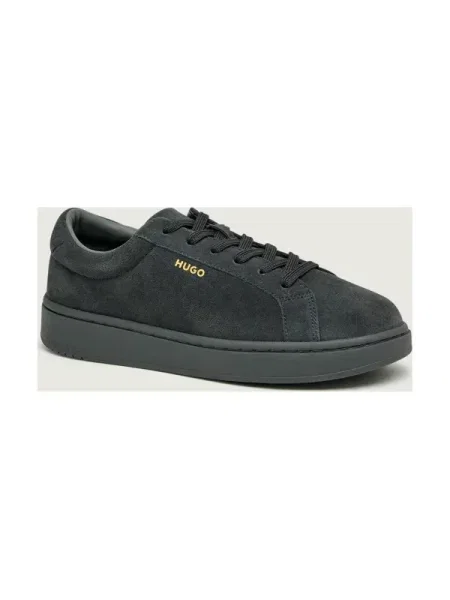 HUGO Sneakers Neston_tenn_sd | piele întoarsă gri
