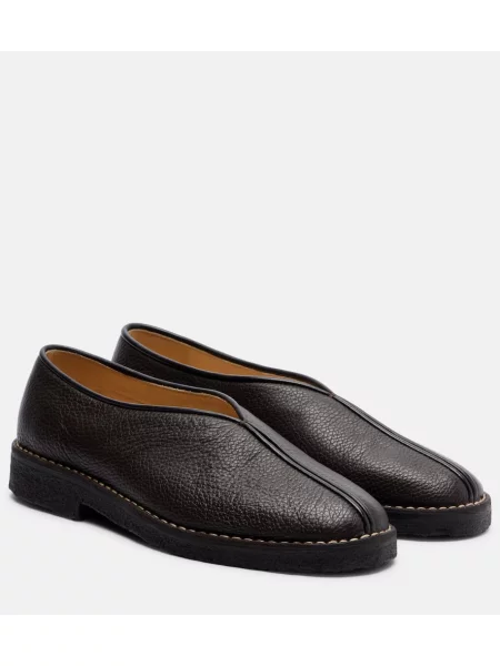 Balerini Lemaire din piele slip-on maro