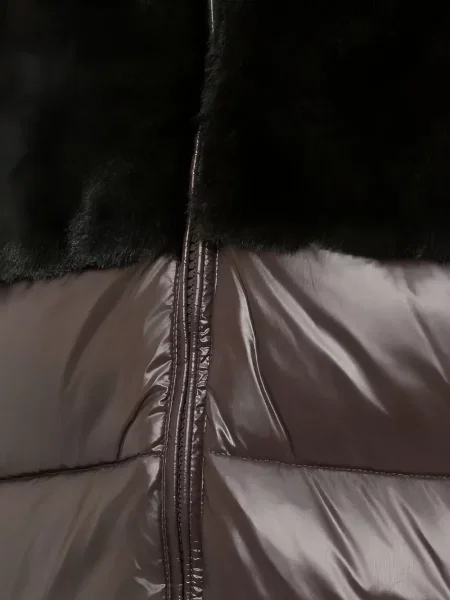 Palton de blană Blauer cu blană maro