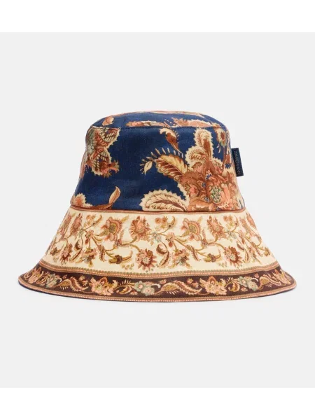 Pălărie bucket Zimmermann de in cu imagine