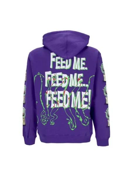 Bluza z kapturem Octopus z nadrukiem fioletowa