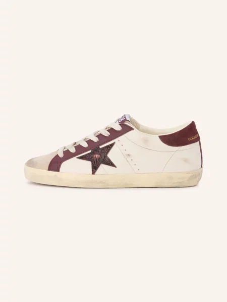 Golden Goose Sneakersy Super-Star režná tmavě červená šedá