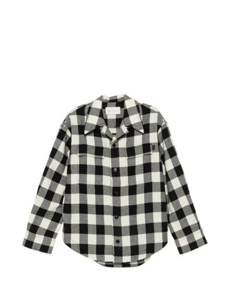 Cămașă Ami Paris în carouri negru