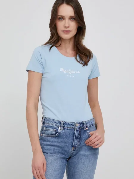Pepe Jeans tricou New Virginia Ss N femei albastru