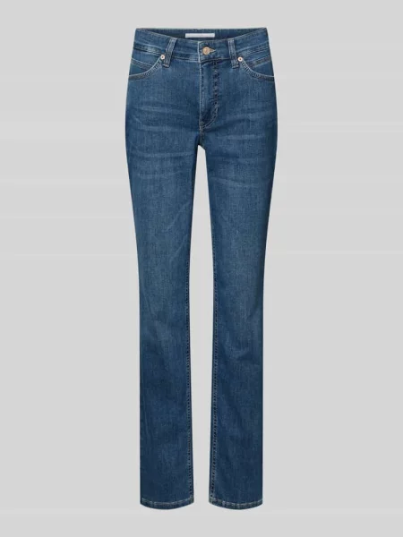 Jeansy o kroju slim fit z dodatkiem streczu model ‘Melanie’ Mac niebieskie