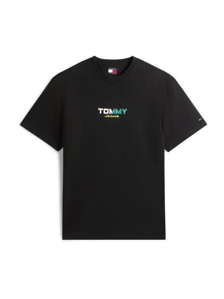 Tommy Jeans Tričko pastelově žlutá / zelená / černá bílá