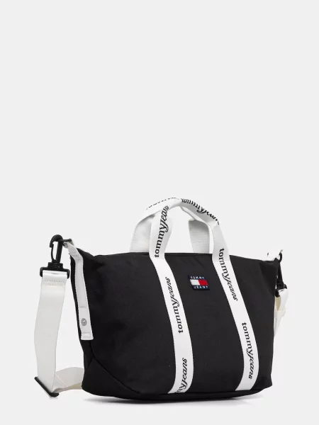 Tommy Jeans Nakupovalna torba ESS / bela črna