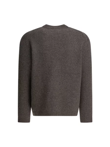 Sweter Maison Kitsune wełniany brązowy