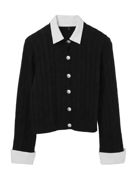 Trendyol Geacă tricotată negru