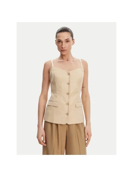 Guess Felső Regular Fit bézs