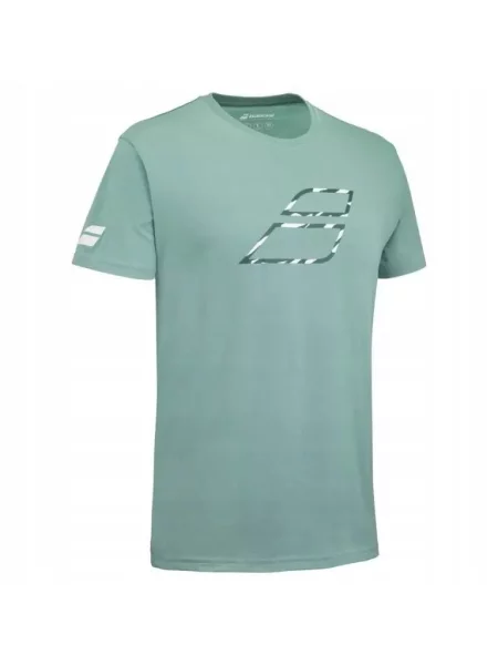 Koszulka tenisowa juniorska Babolat Exercise Cotton Tee Boy zielona