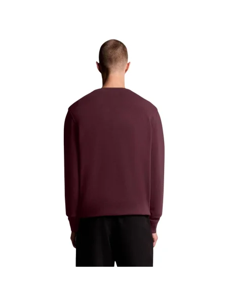 Mikina bez kapucne Lyle & Scott s okrúhlym výstrihom červená