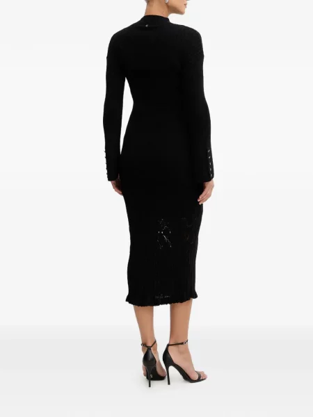Rochie midi Guess fără mâneci negru