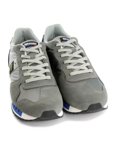 Sneakersy Blauer skórzane szare