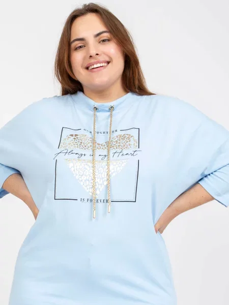 Bluză Fashionhunters albastru