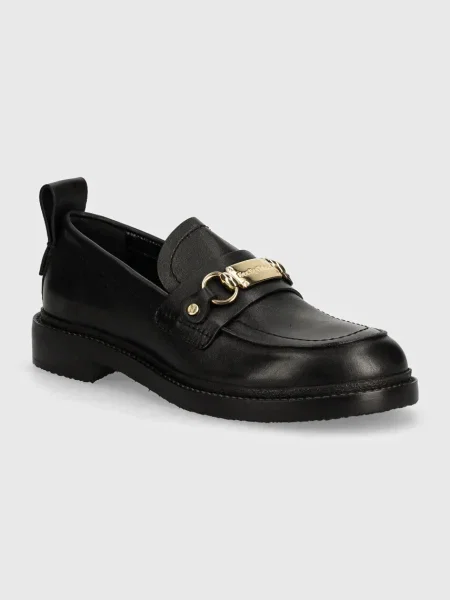 Kožené loafersy See By Chloé čierna