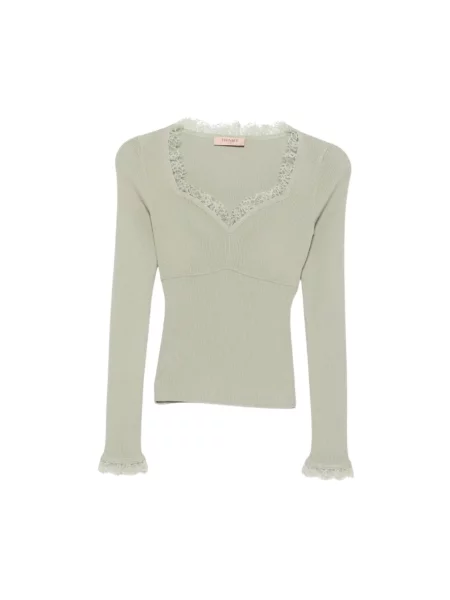 Sweter Twinset zielony