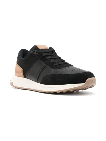 Sneakersy Tod's zamszowe w paski z paskiem czarne