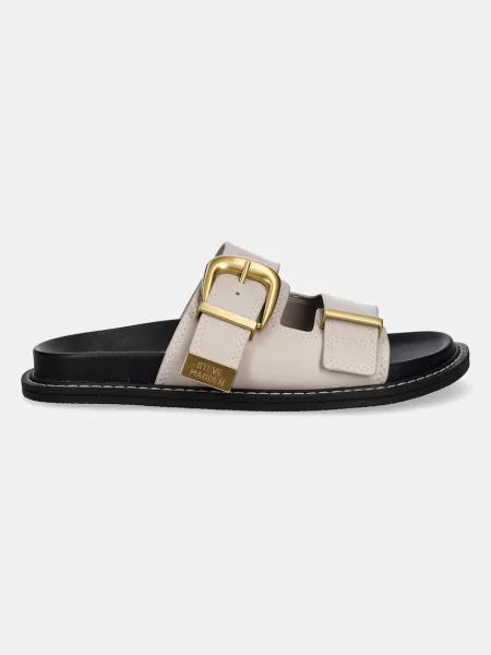 Trampki Steve Madden z logo skórzane białe