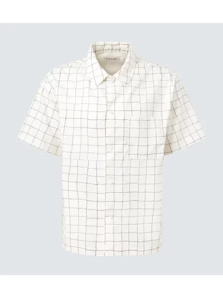 Kostkovaná košile Frame bílá