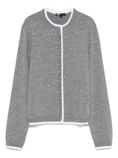 Kryształ górski kardigan Maje szary