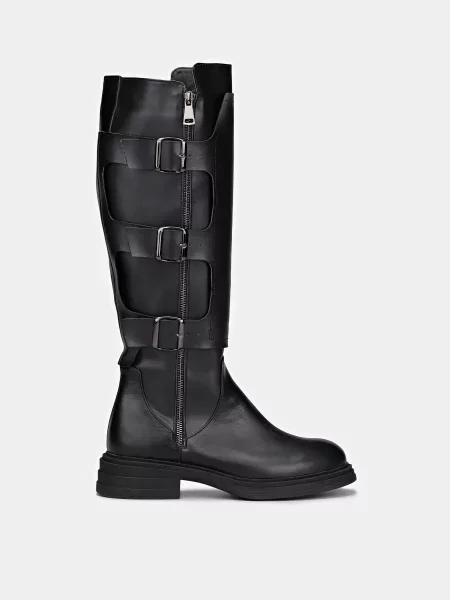 Кожаные сапоги Braska черные