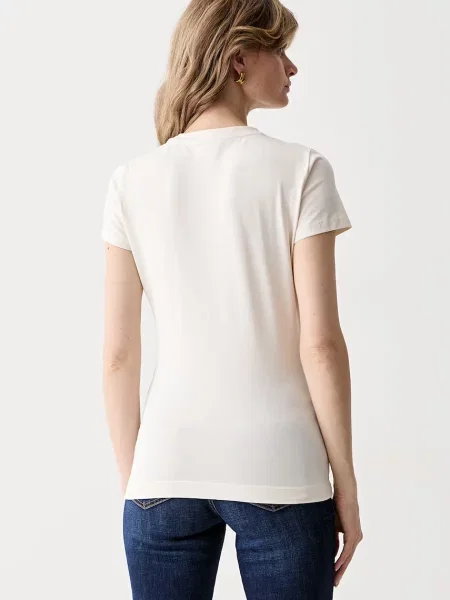 Guess T-shirt z beżowa