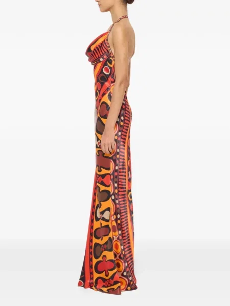 Rochie Pucci din satin cu imagine roșu