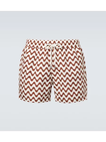 Plavalne hlačke Frescobol Carioca s potiskom rjava