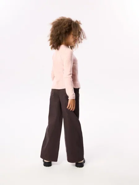 Reserved Джегінси wide leg темно коричневий